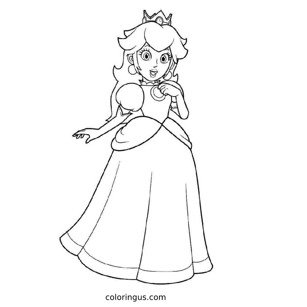 Mario Kart princess daisy coloring page