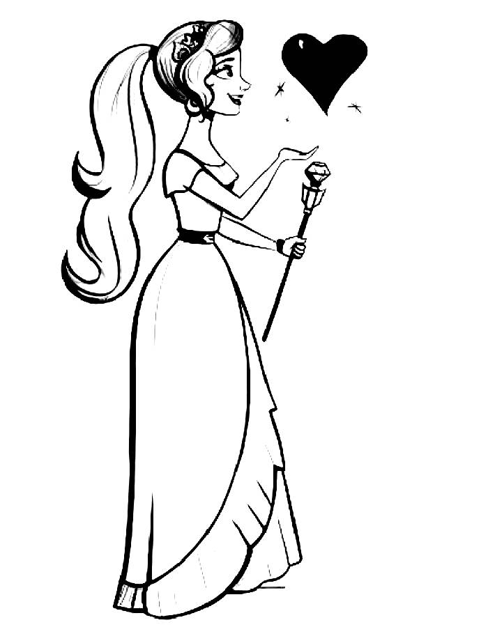 Princess Elena To Print Coloring Page