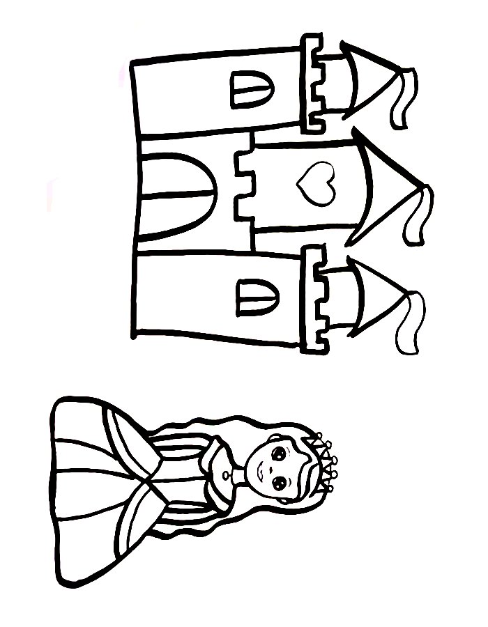 Princess In A Castle Princess In A Castle Coloring Page