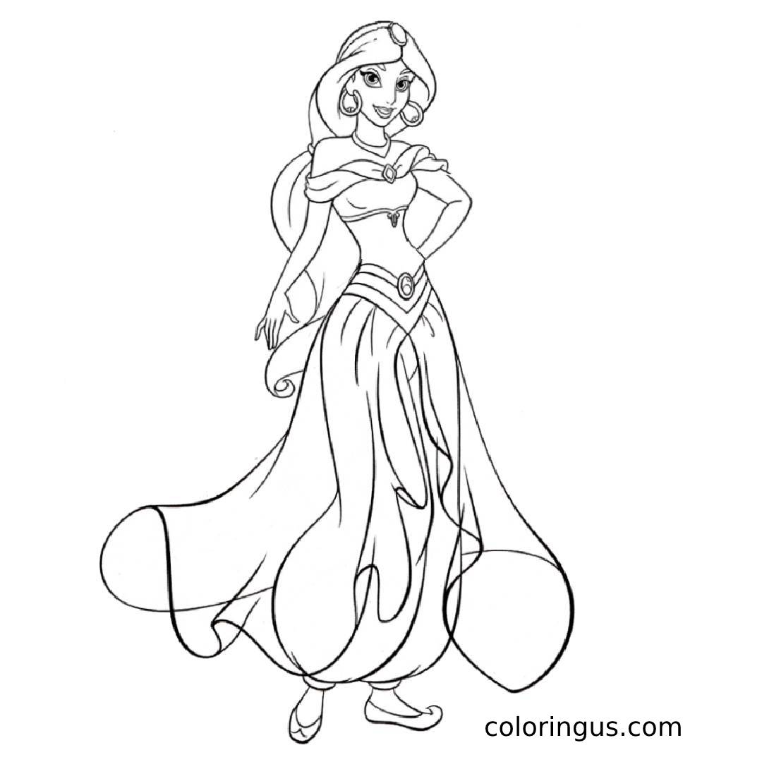 Princess Jasmine Coloring Page