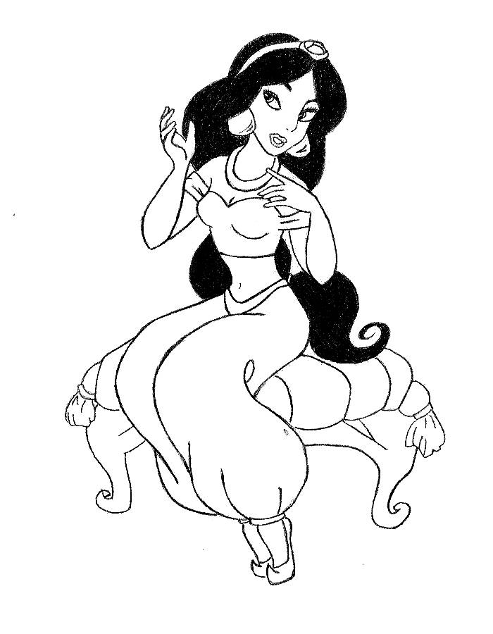 Princess Jasmine Pictures To Color Coloring Page