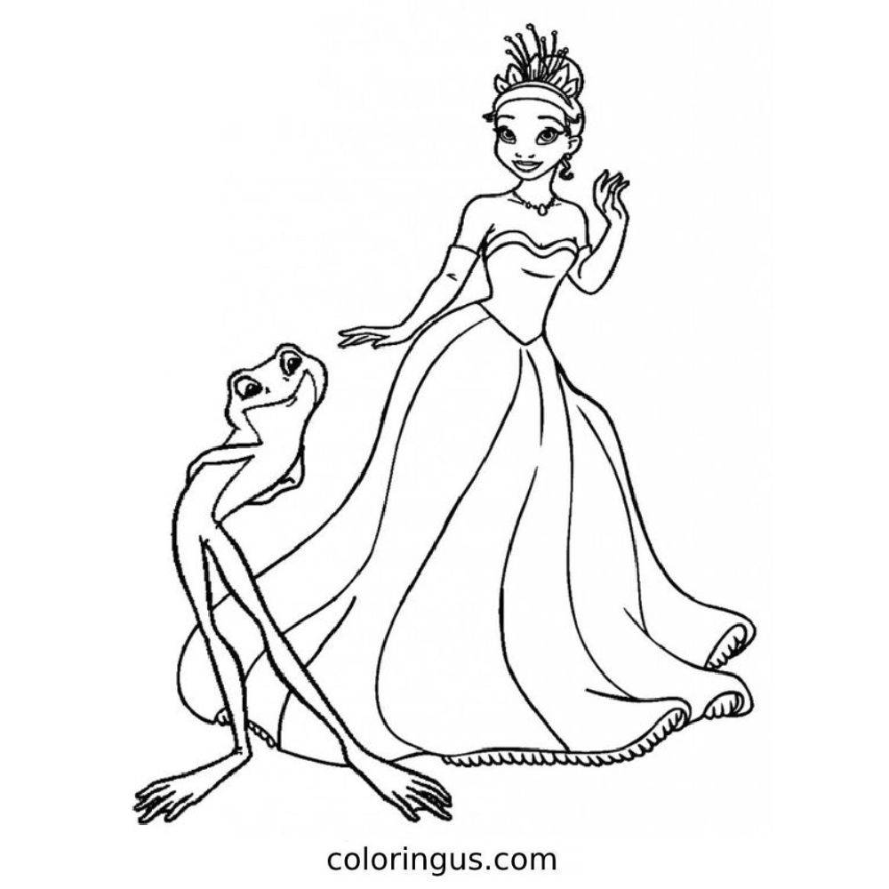 The Princess And The Frog Coloring Page