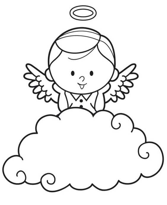 Printable Angel Pictures Coloring Page