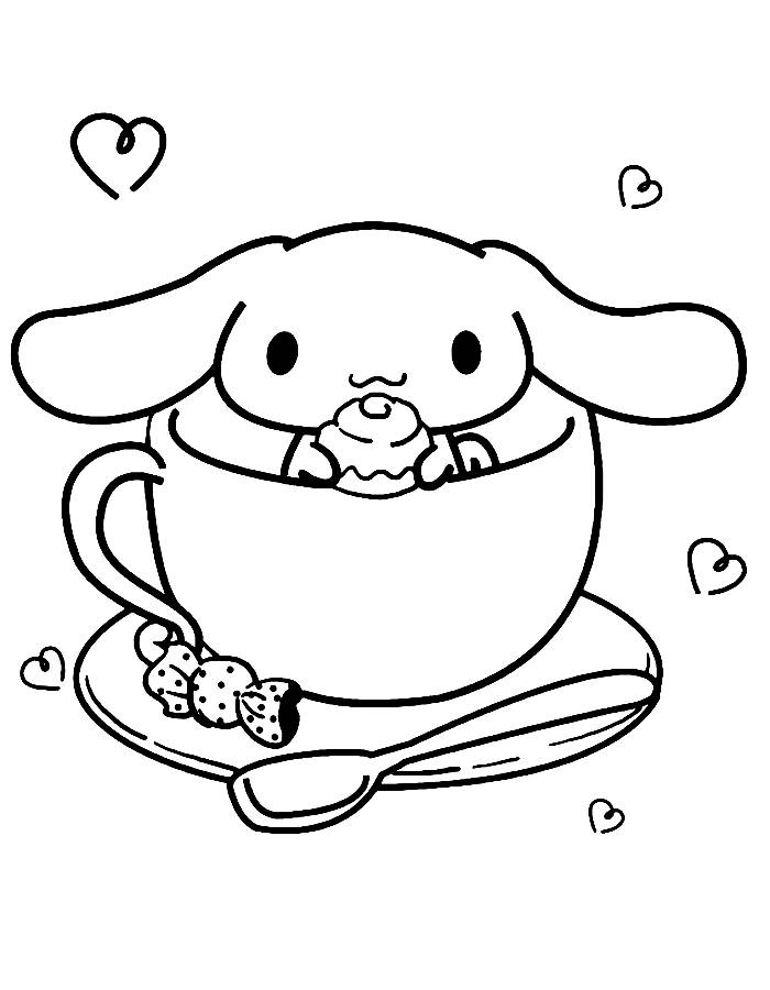 Printable Cinnamoroll Coloring Page