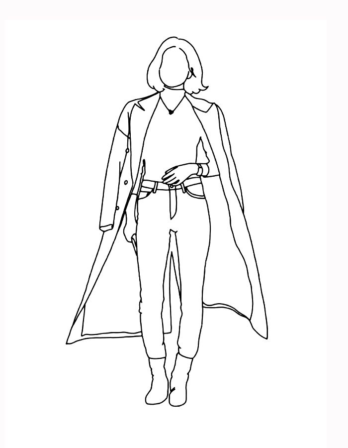 Printable Fashion Dress Coloring Page