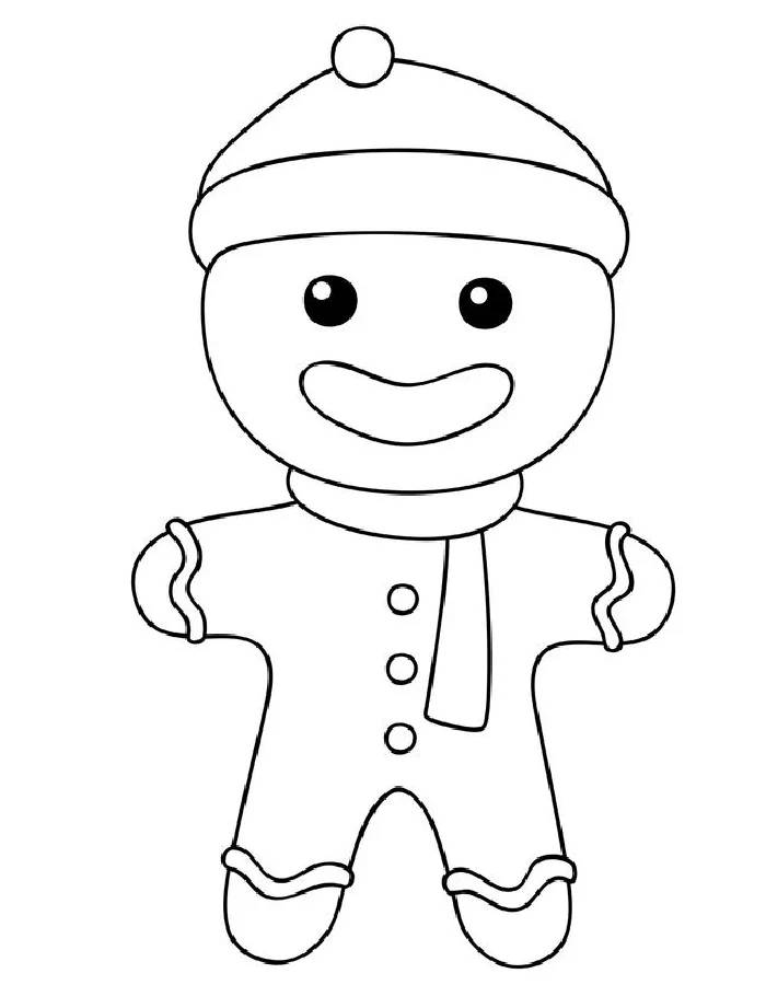 Printable Gingerbread Man Coloring Page