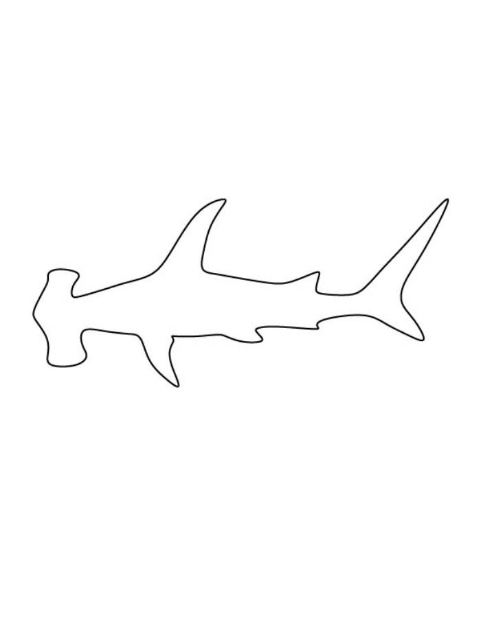 Printable Hammerhead Shark Template
