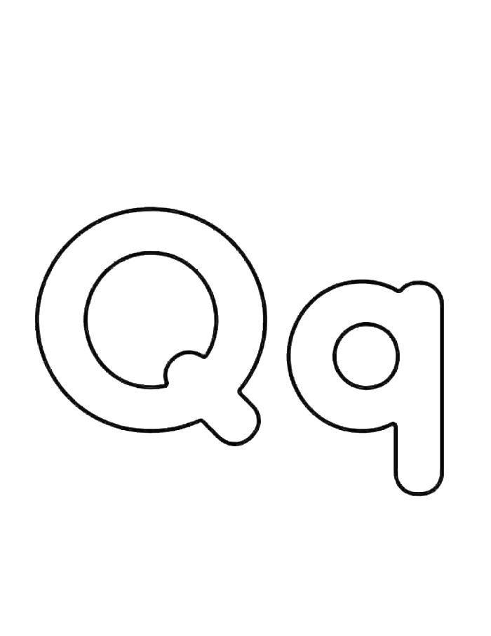 Printable Letter Q Card Templates Coloring Page