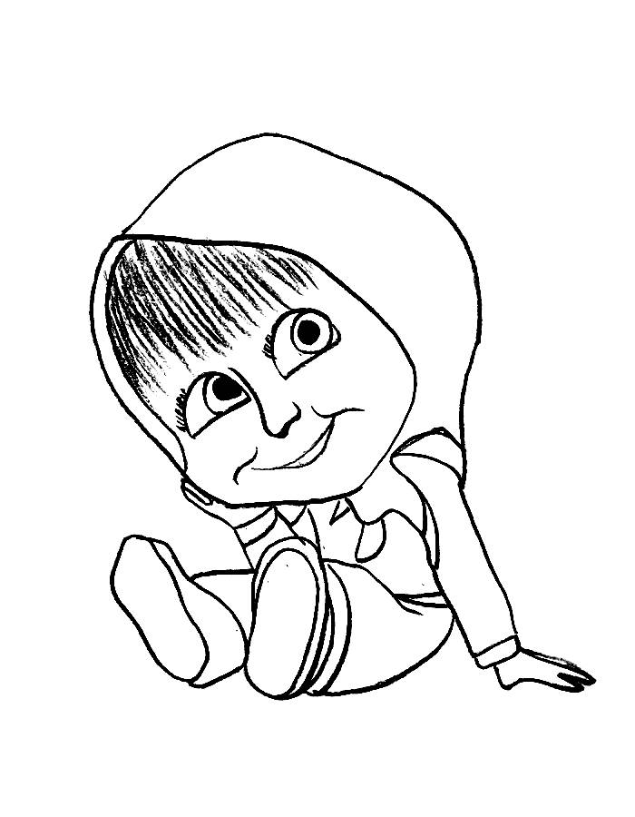 Printable Masha Line Art