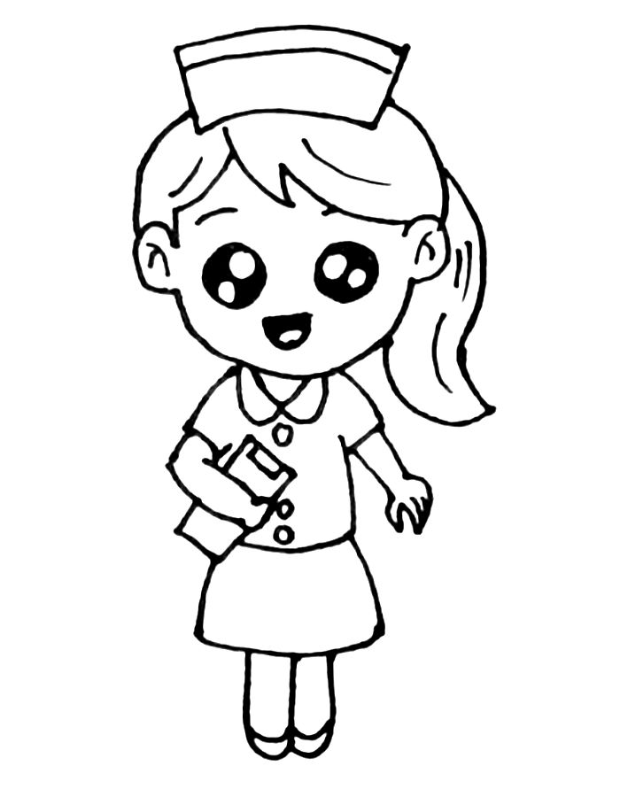 Printable Nurse Pdf Coloring Page