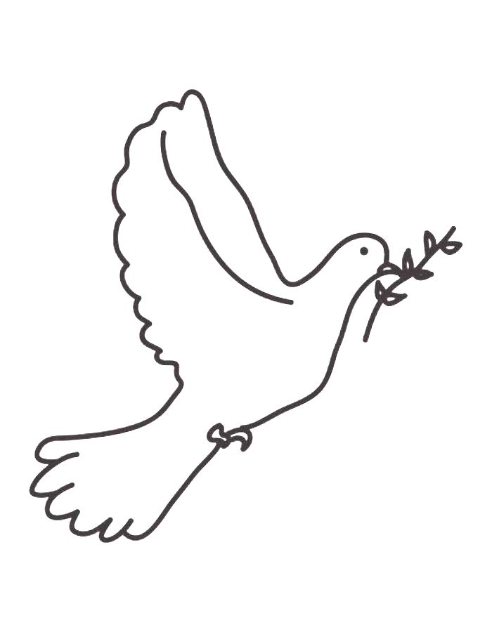 Dove Coloring Pages Free Printable PDF 