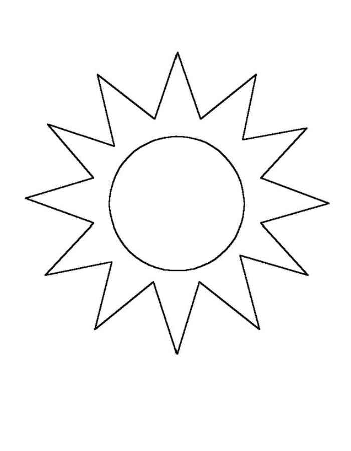 Printable Picture Of The Sun Coloring Page