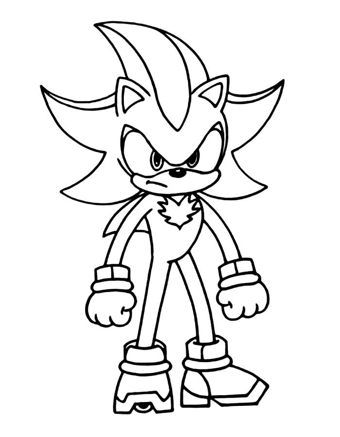 Printable Shadow The Hedgehog Coloring Page