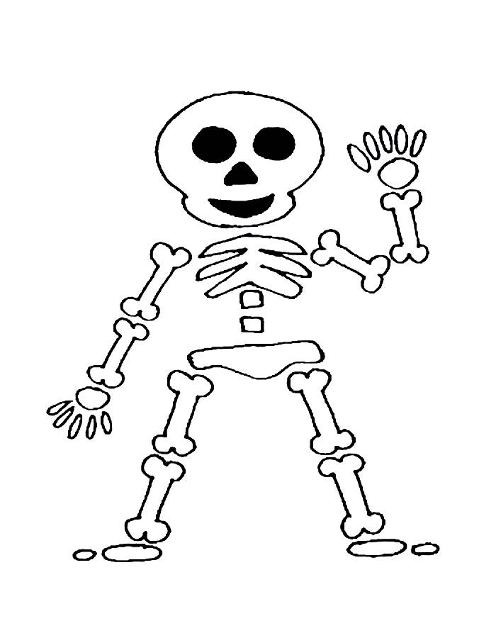 Printable Skeleton Pictures Coloring Page