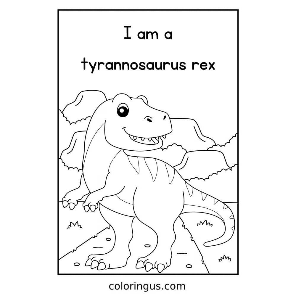 printable t rex coloring page