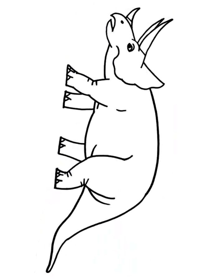 Printable Triceratops Coloring Page