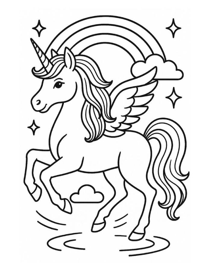 unicorn coloring page