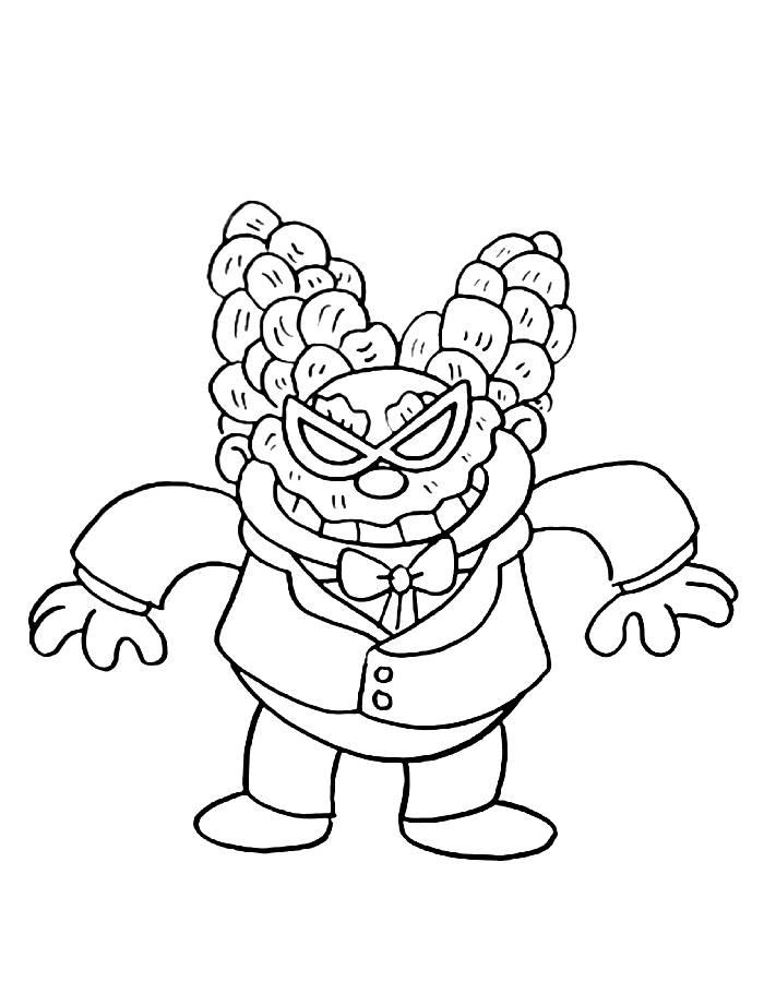 Profesor Poopypants Captain Underpants Coloring Page