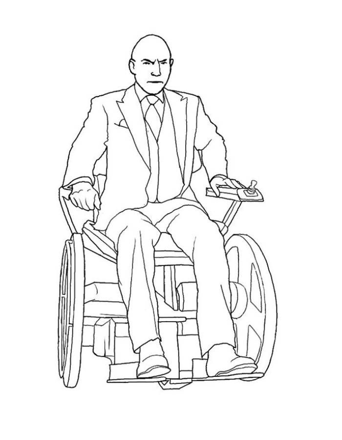 Professor X Coloring Page