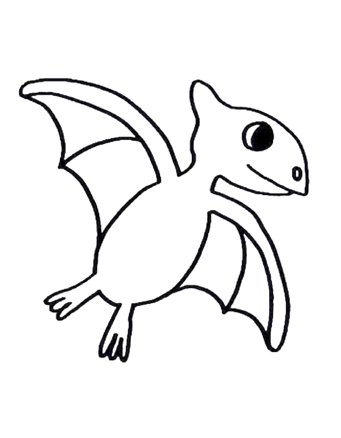 Pterodactyl Dinosaur Bird Coloring Page