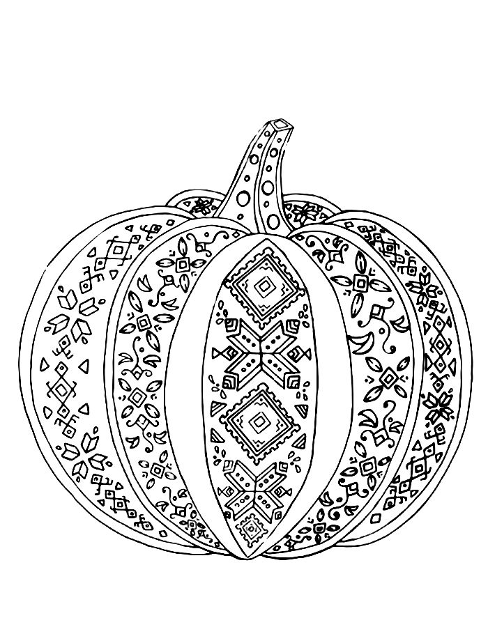 Pumpkin For Adults Pumpkin For Adults Coloring Page