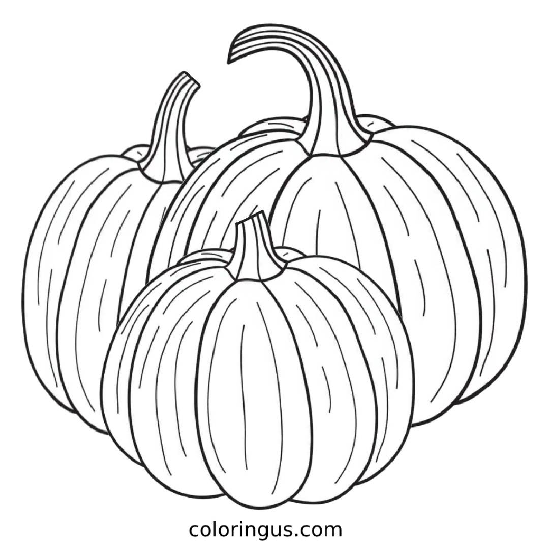 Pumpkin Coloring Pages Free Printable PDF 