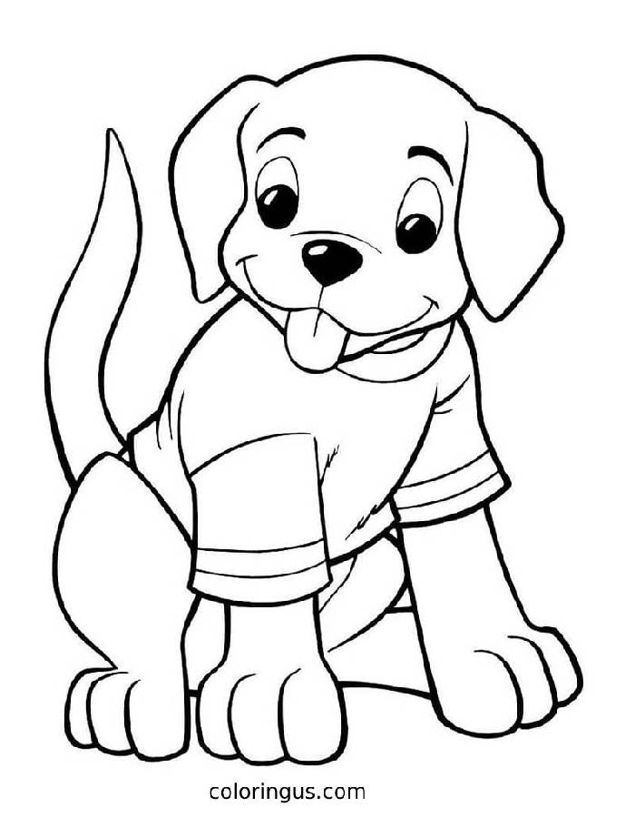 Free printable coloring pages – puppy