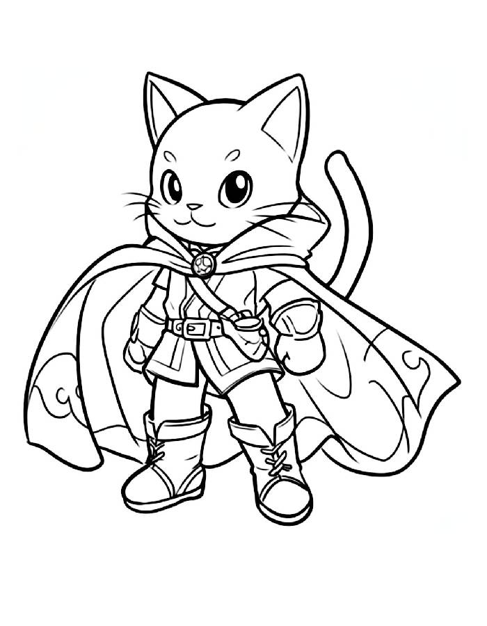 Puss In Boots Ballet Coloring Page