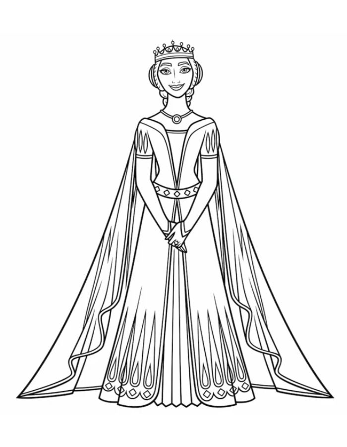 Queen Amaya Coloring Page