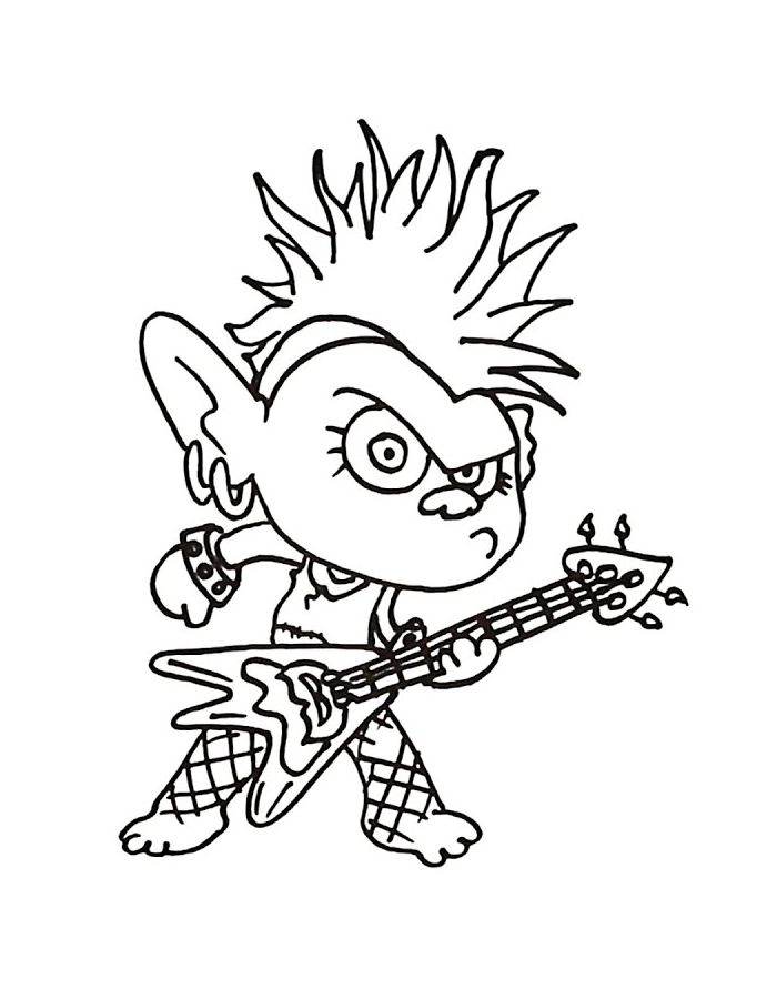 Queen Barb Troll Coloring Page