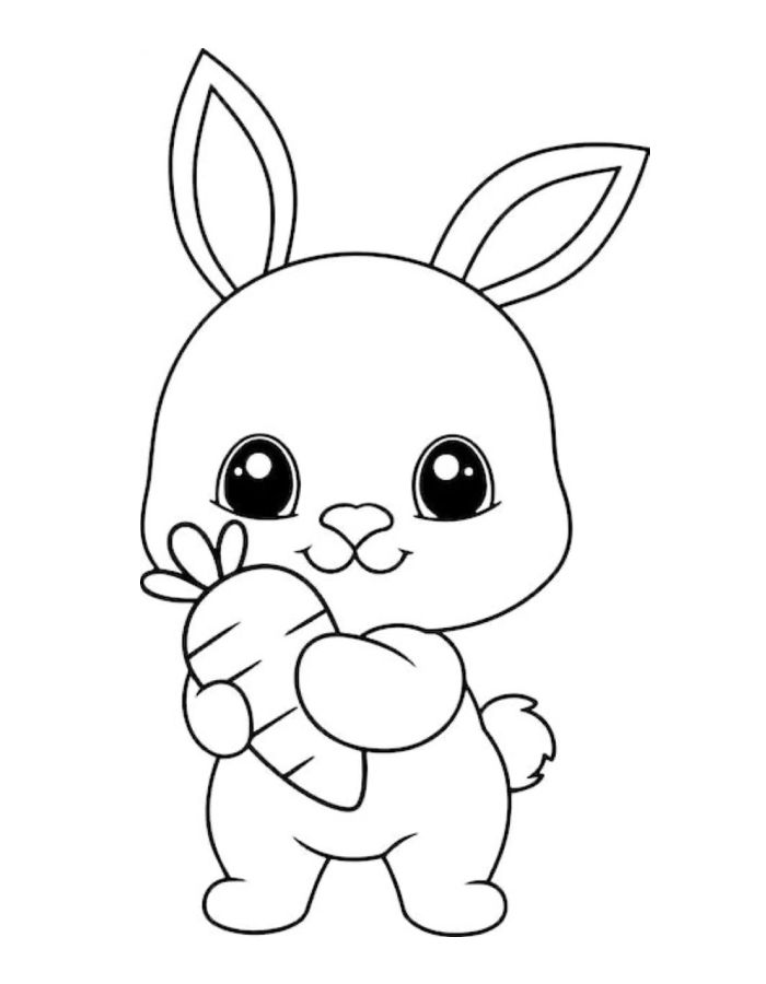 Rabbit Color Sheet Coloring Page