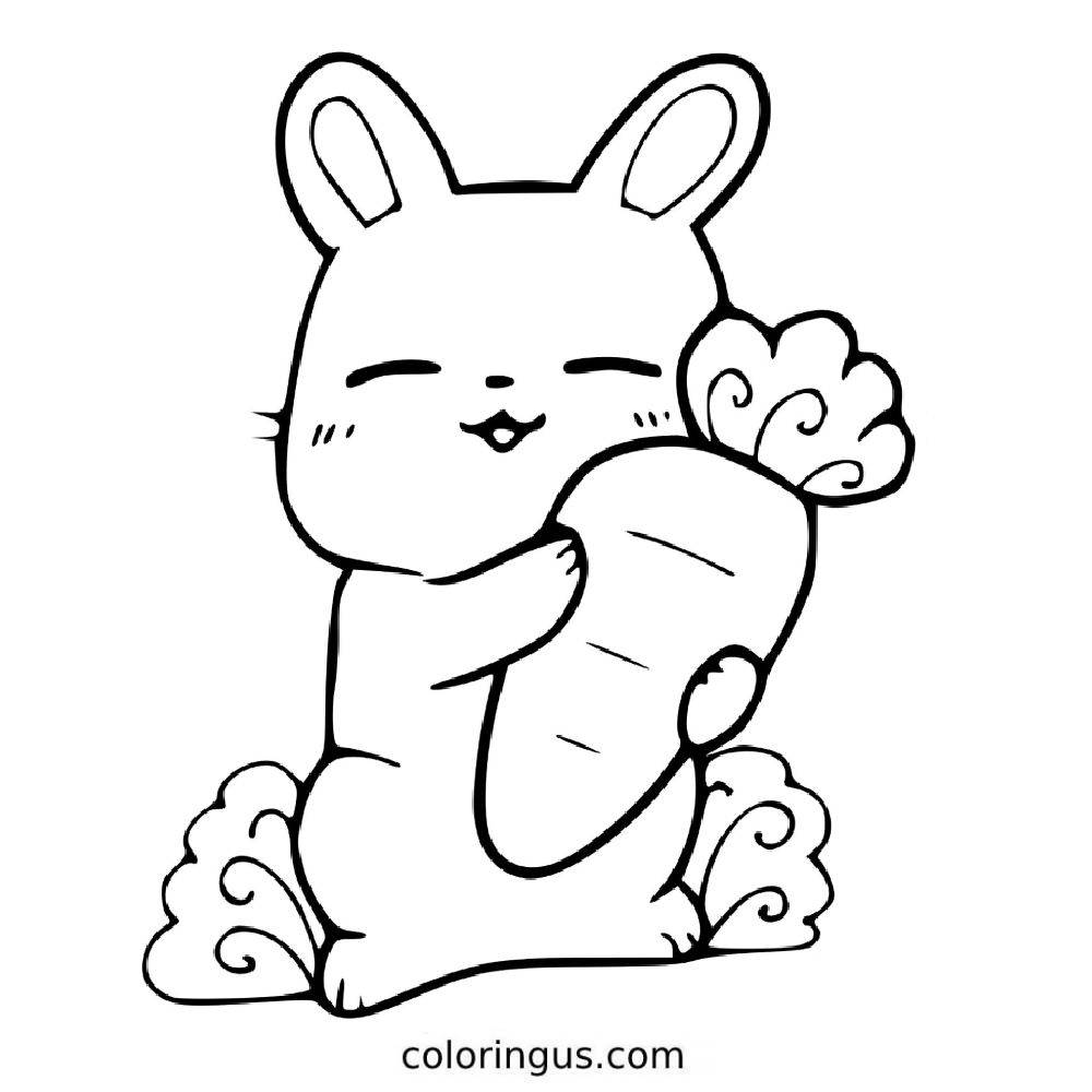 Easter Free Rabbit Printable Coloring Page