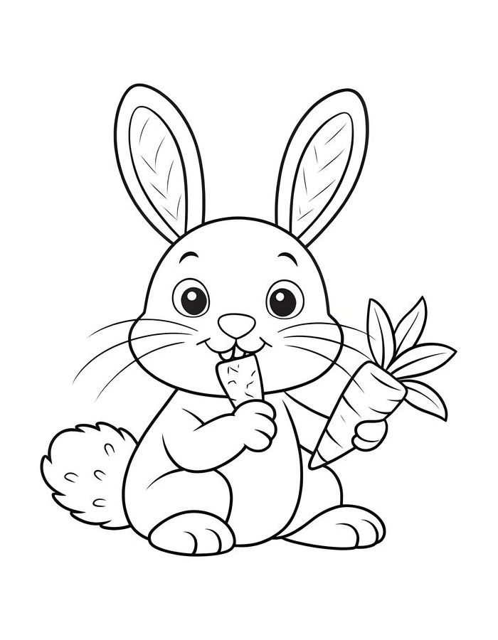 Rabbit Images Coloring Page