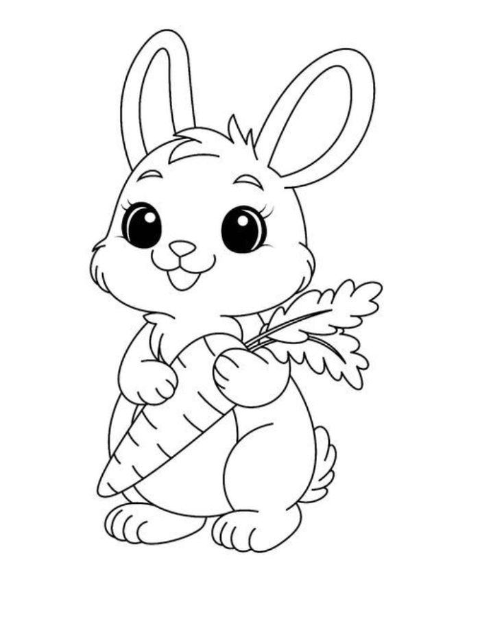 Rabbit Pictures To Print And Color Coloring Page