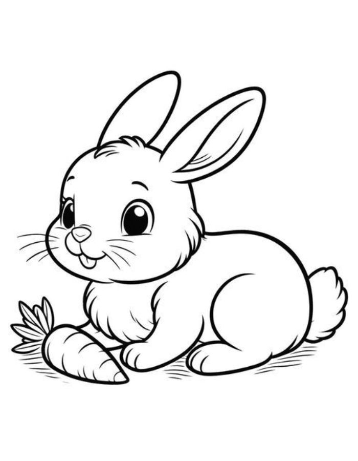 Rabbit To Print Coloring Page