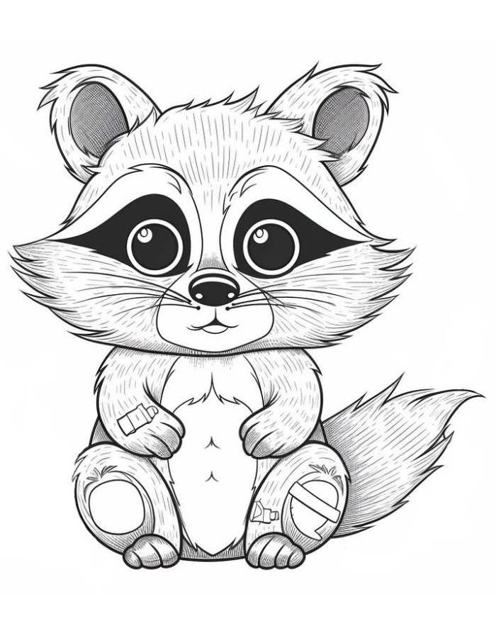 Raccoon Coloring Pages