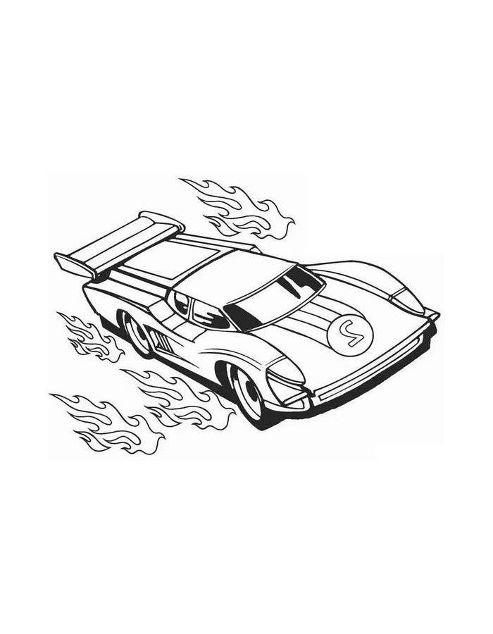 Race Car Hot Wheels Coloring Page