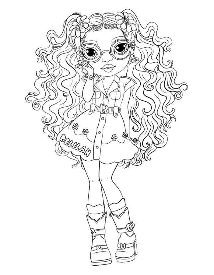 Rainbow High  coloring page