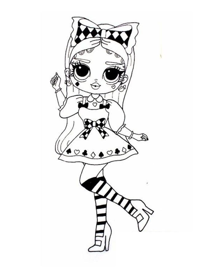 Rainbow High Doll Coloring Page