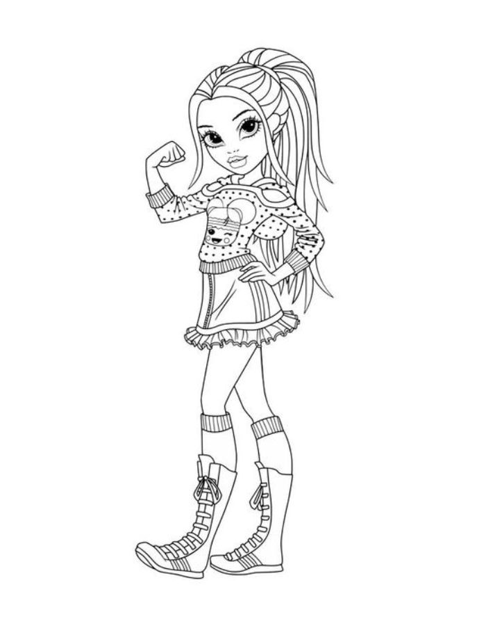 Rainbow High Pdf Worksheet Coloring Page