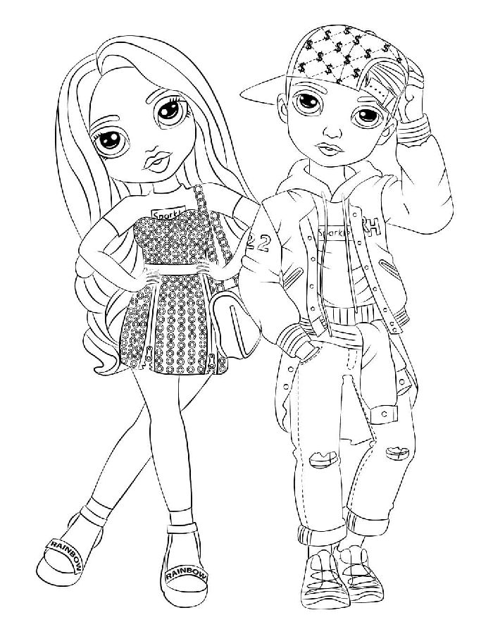 Rainbow High Printable Coloring Page