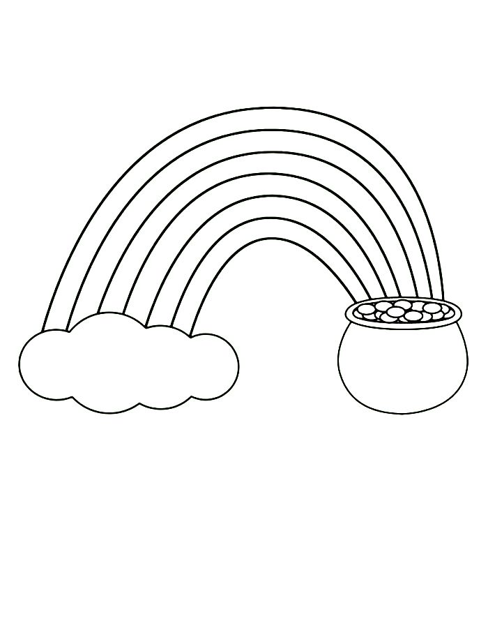 Rainbow Image Rainbow Image Coloring Page