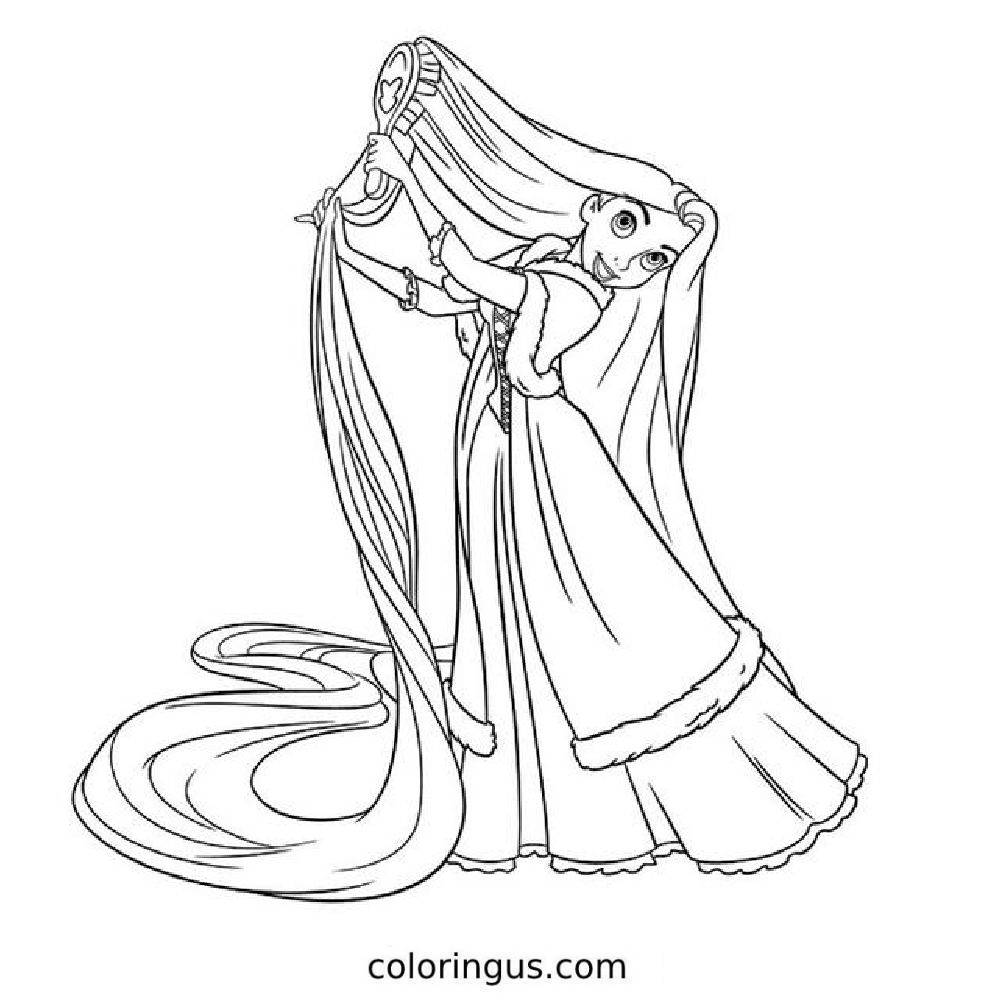 Rapunzel pictures to color