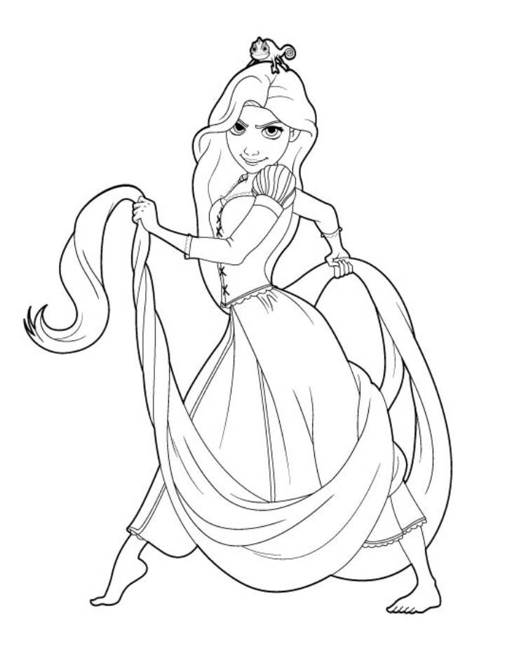 Rapunzel Pictures To Print Coloring Page