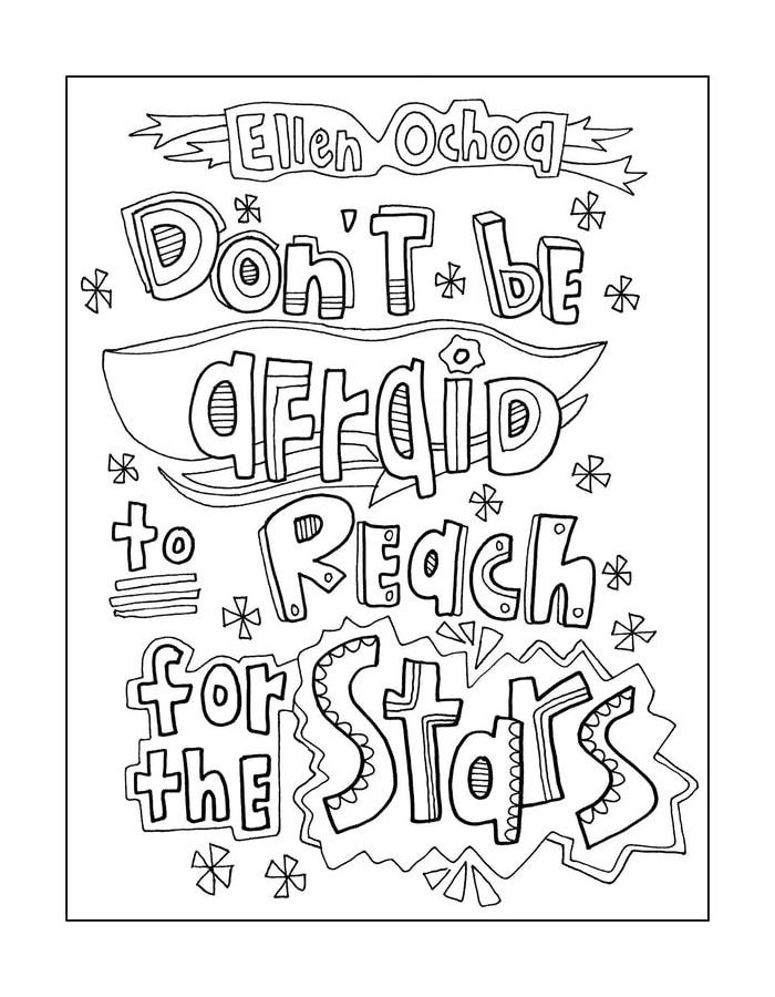 Reach For The Stars Coloring Page