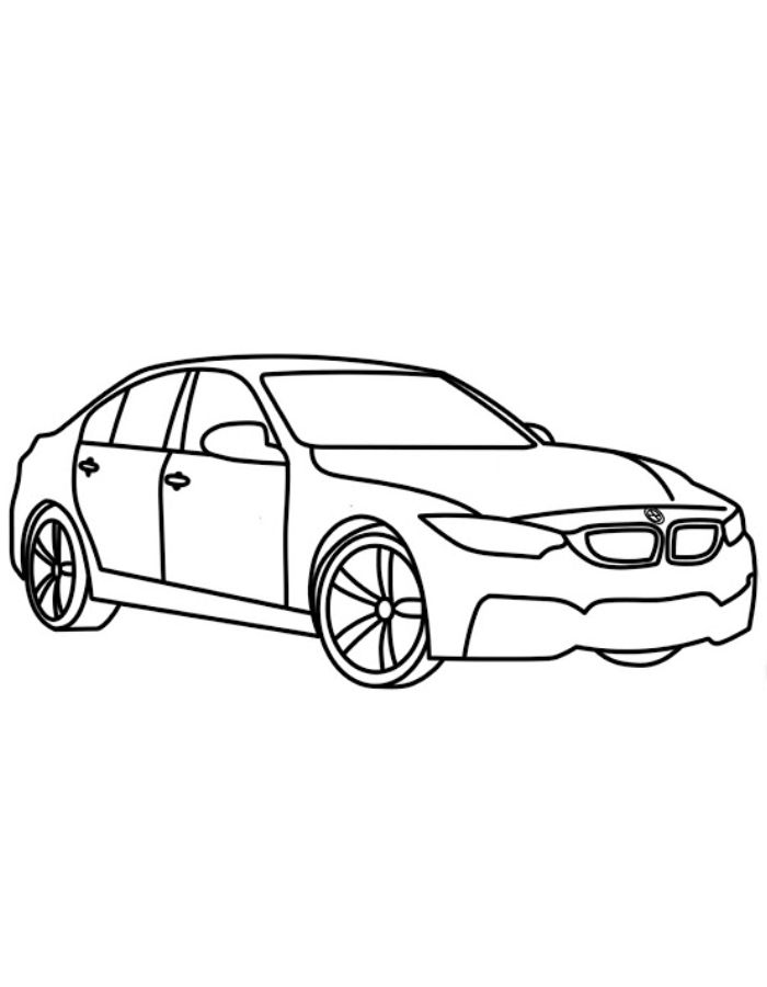 Realistic Car Realistic Car Coloring Page