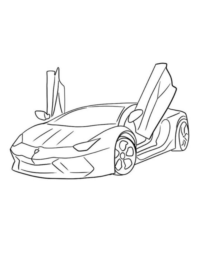 Realistic Lamborghini Coloring Page