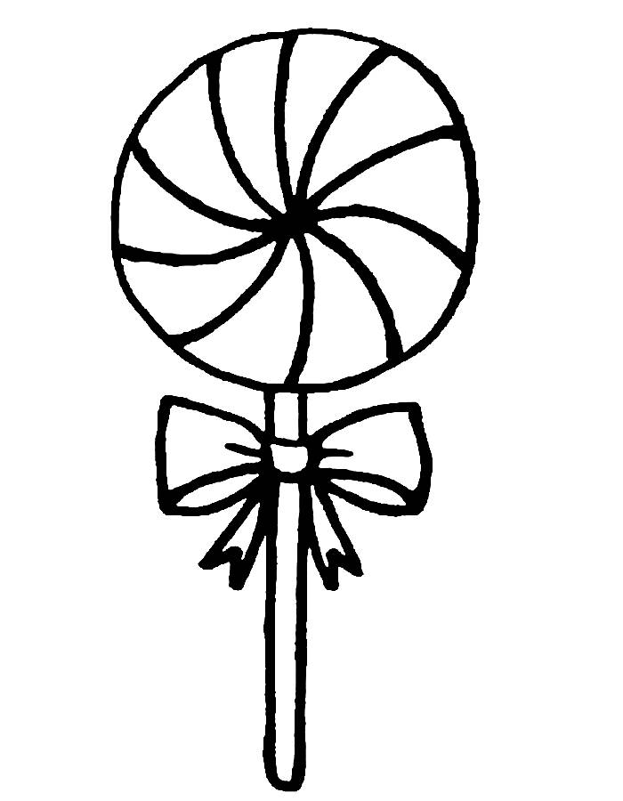 Realistic Lollipop Coloring Page