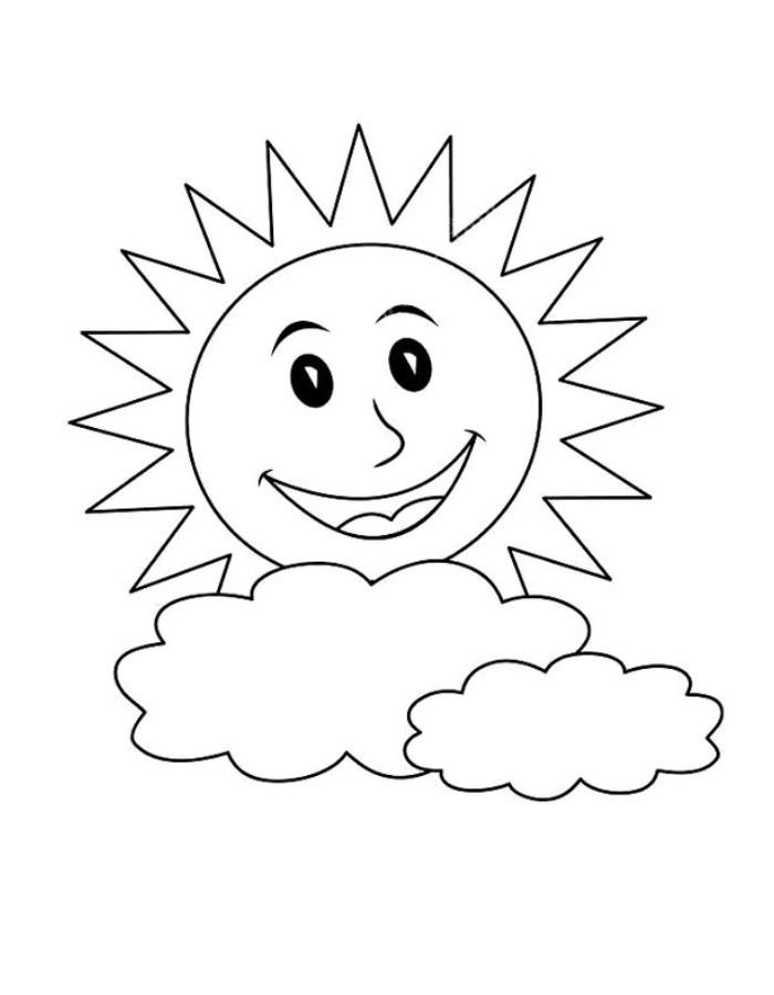 Realistic Sun Coloring Page