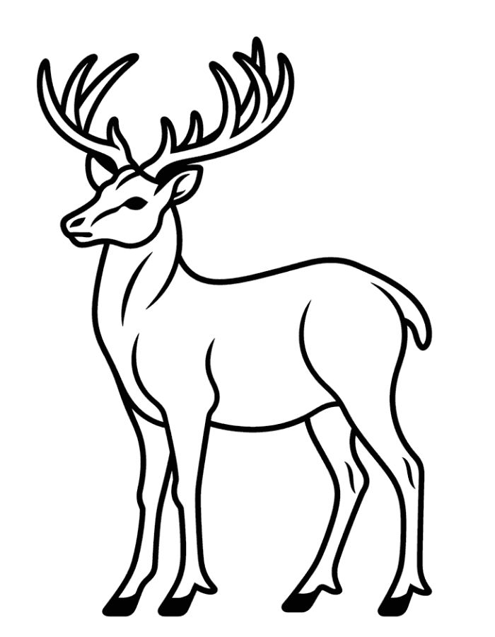 Red Deer Coloring Page